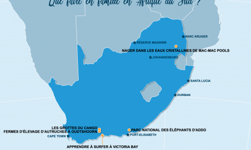 Carte Afrique du Sud : L'Afrique du Sud en famille