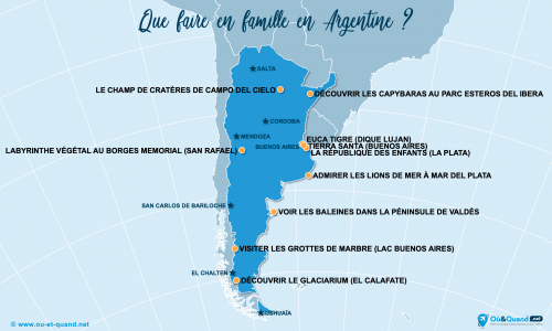 Carte Argentine : En famille en Argentine