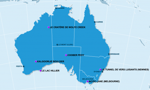 Carte Australie : Insolite en Australie