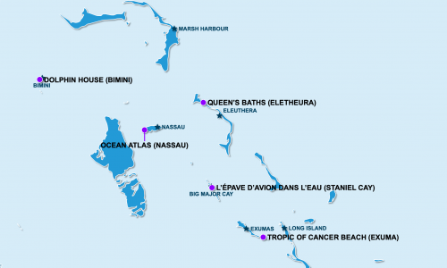 Carte Bahamas : Insolite aux Bahamas