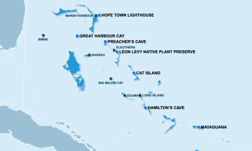 Carte Bahamas : hors des sentiers battus aux Bahamas