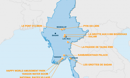 Carte Birmanie : En famille en Birmanie (Myanmar)