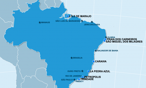 Carte Brésil : Le Brésil hors des sentiers battus