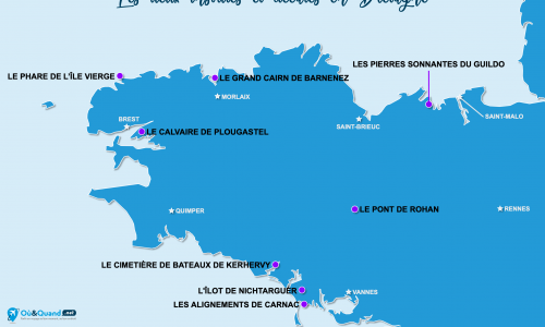 Carte Bretagne : Insolite en Bretagne