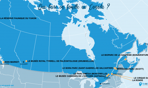 Carte Canada : Le Canada en famille