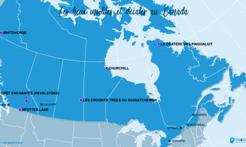 Carte Canada : Insolite au Canada