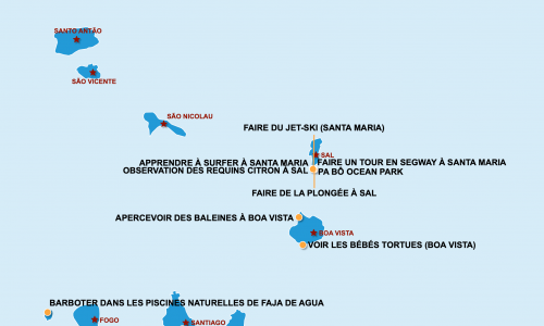 Carte Cap-Vert : En famille au Cap-Vert