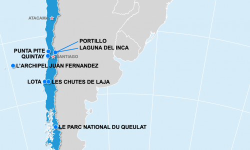 Carte Chili : Le Chili hors des sentiers battus