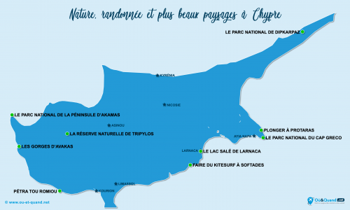 Carte Chypre : Nature à Chypre