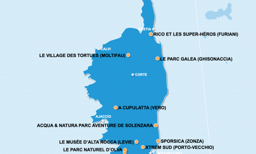 Carte Corse : En famille en Corse