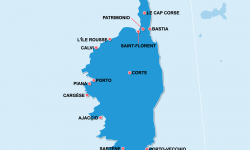 Carte Corse : Lieux et sites naturels incontournables en Corse