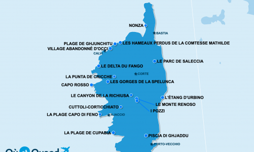 Carte Corse : hors des sentiers battus en Corse
