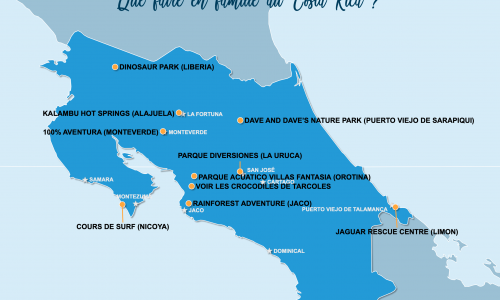Carte Costa Rica : En famille au Costa Rica
