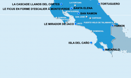 Carte Costa Rica : hors des sentiers battus au Costa Rica