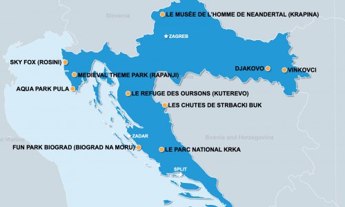 Carte Croatie : En famille en Croatie
