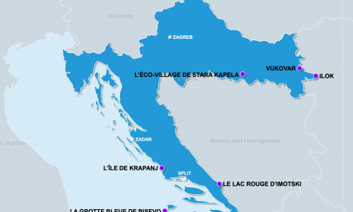 Carte Croatie : La Croatie insolite