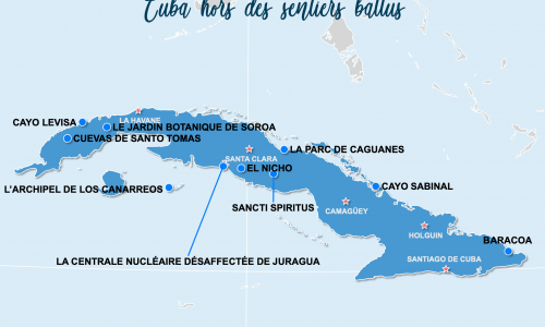 Carte Cuba : Cuba hors des sentiers battus