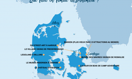 Carte Danemark : Le Danemark en famille