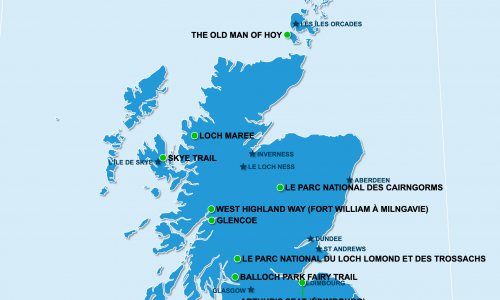 Carte Écosse : Nature en Écosse
