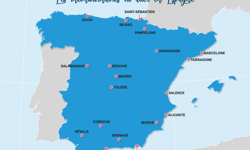 Carte Espagne : Lieux et sites naturels incontournables en Espagne