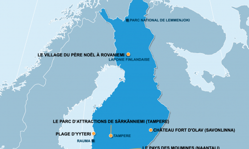 Carte Finlande : En famille en Finlande