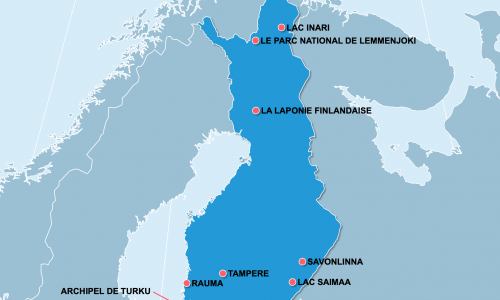 Carte Finlande : Lieux et sites naturels incontournables en Finlande