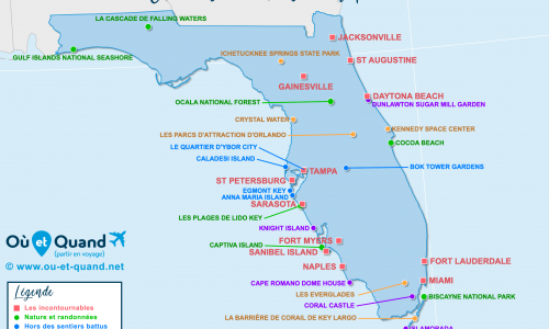 Carte touristique Floride