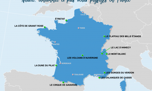 Carte France : Sites naturels en France
