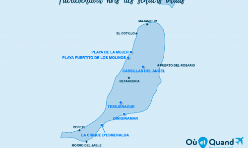 Carte Fuerteventura : hors des sentiers battus à Fuerteventura
