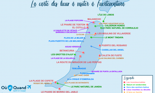 Carte touristique Fuerteventura