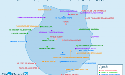Carte touristique Grande Canarie