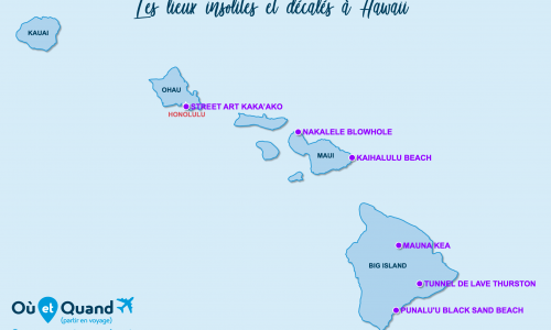Carte Hawaii : Insolite à Hawai