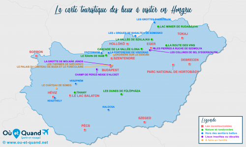 Carte touristique Hongrie