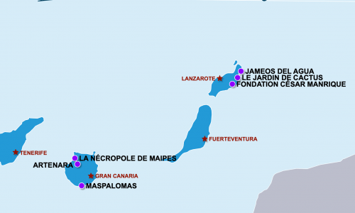 Carte Canaries : Insolite aux Canaries