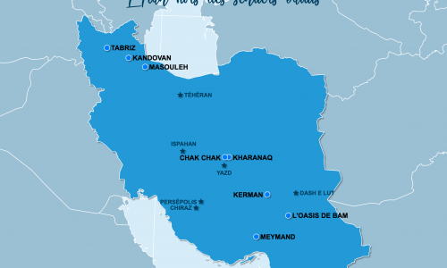 Carte Iran : L'Iran hors des sentiers battus