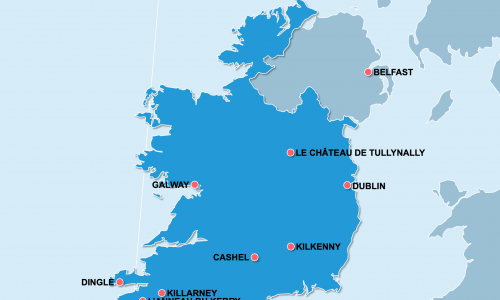 Carte Irlande : Lieux et sites naturels incontournables en Irlande