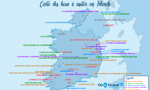 Carte touristique Irlande
