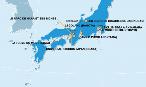 Carte Japon : Le Japon en famille