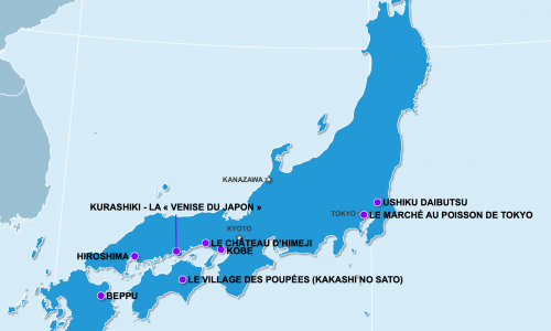 Carte Japon : Le Japon insolite
