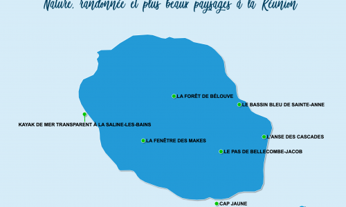 Carte Réunion : Nature à la Réunion