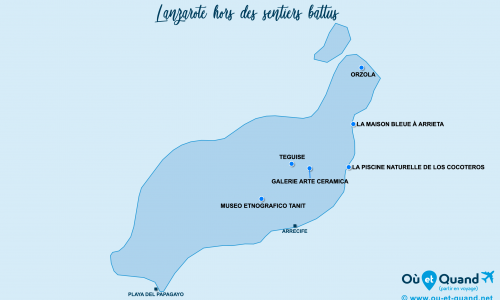 Carte Lanzarote : Lanzarote hors des sentiers battus
