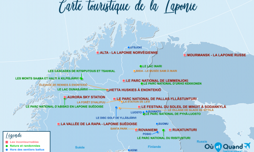 Carte touristique Laponie