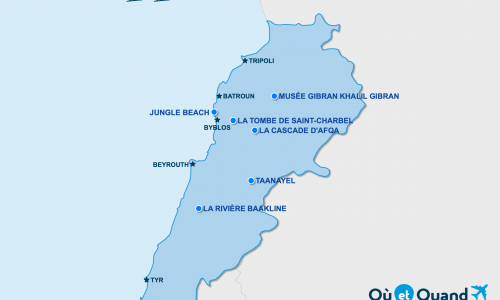 Carte Liban : hors des sentiers battus au Liban