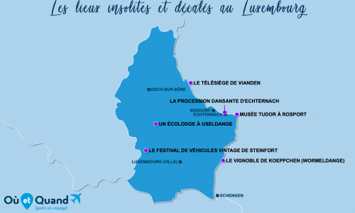 Carte Luxembourg : Insolite au Luxembourg
