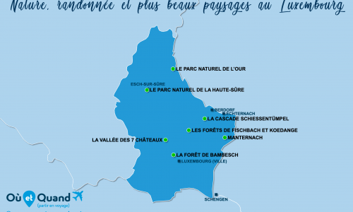 Carte Luxembourg : Nature au Luxembourg