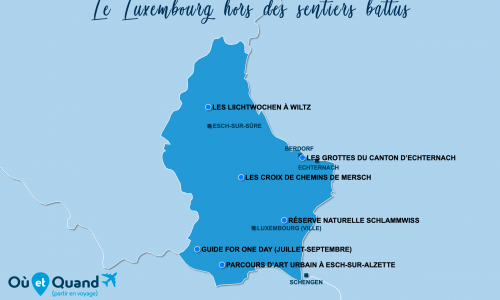 Carte Luxembourg : hors des sentiers battus au Luxembourg