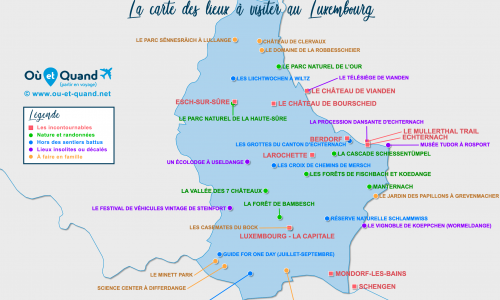 Carte touristique Luxembourg