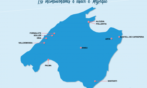 Carte Majorque : Lieux et sites naturels incontournables à Majorque