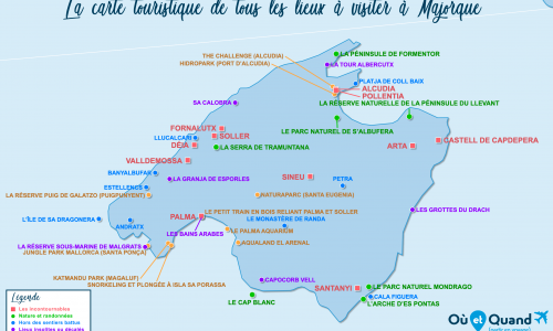 Carte touristique Majorque