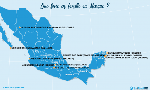 Carte Mexique : Le Mexique en famille